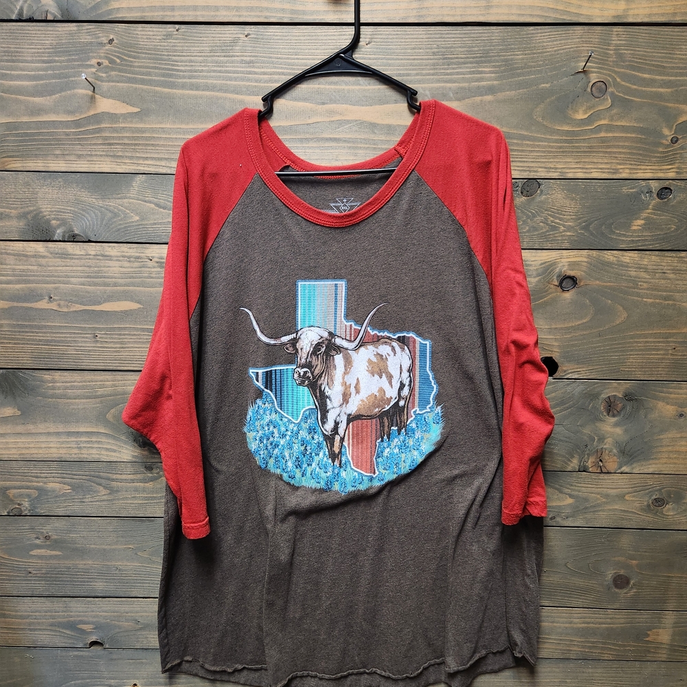 CRAZY TRAIN TEXAS LONG HORN GRAPHIC TEE SIZE 3X